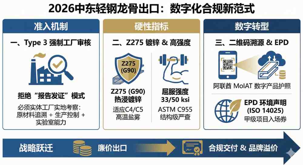 2026年出口中东的轻钢龙骨标准解读