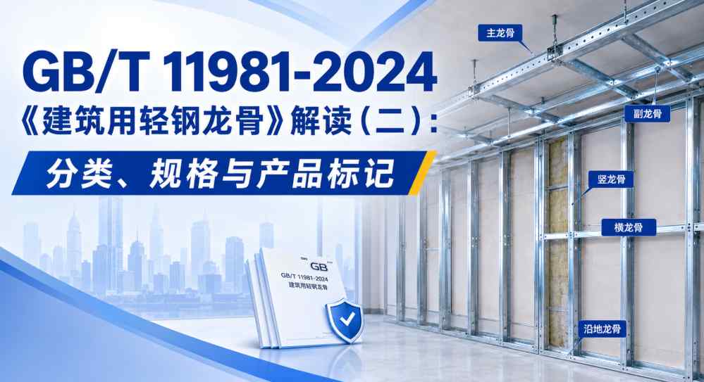 GB/T 11981-2024《建筑用轻钢龙骨》解读（二）：分类、规格与产品标记